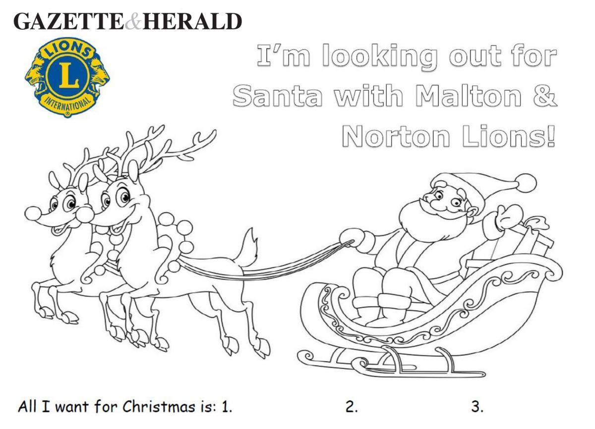 Lions Launch Christmas Colouring Competition Prizes To Be Won York Press