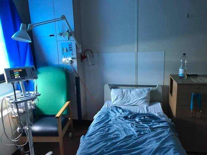 Inside the hospital isolation room of a Covid patient