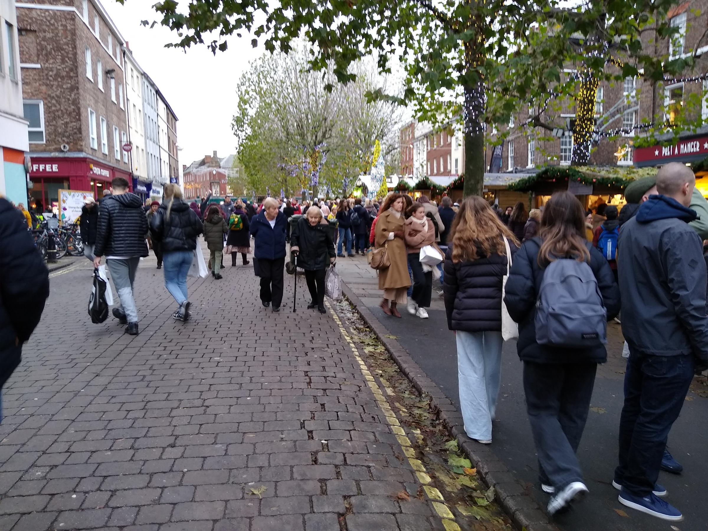 Room to move in Parliament Street, York. Pic by Megi Rychlikova